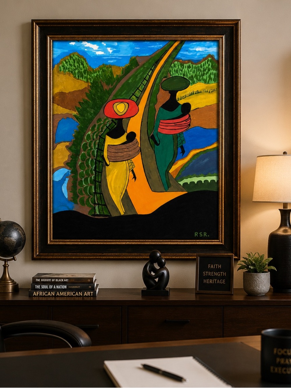 Vibrant Figurative Landscape Wall Art – Multicolor (Award Winning Local Artist)